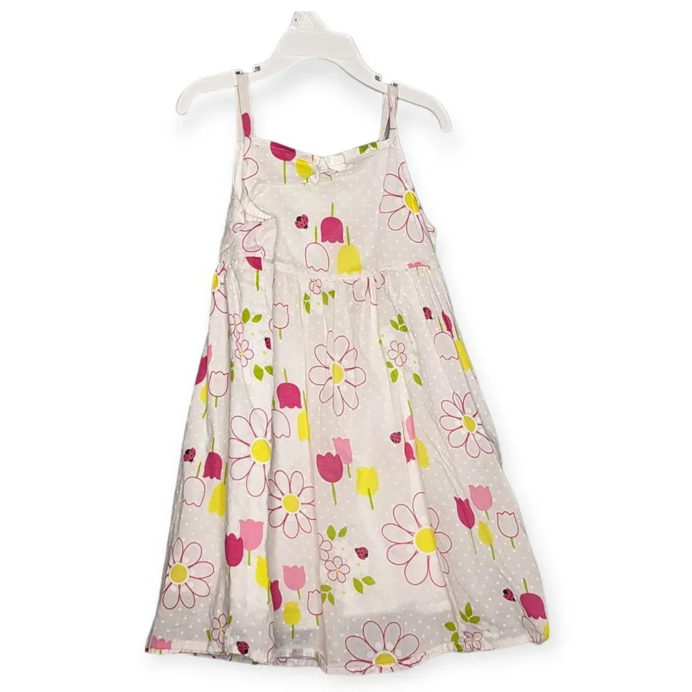 Gymboree White & Pink Sleeveless Dress Size 6